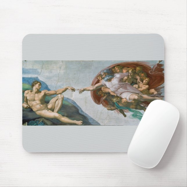 Die Gründung Adams (um 1511) | Michelangelo Mousepad (Mit Mouse)