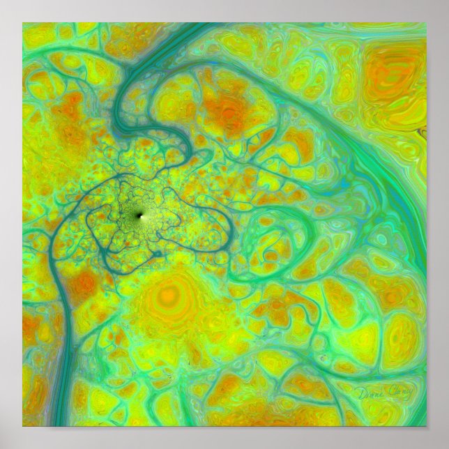 Die grüne Erde - Aquamarine und goldene Gezeiten Poster (Vorne)