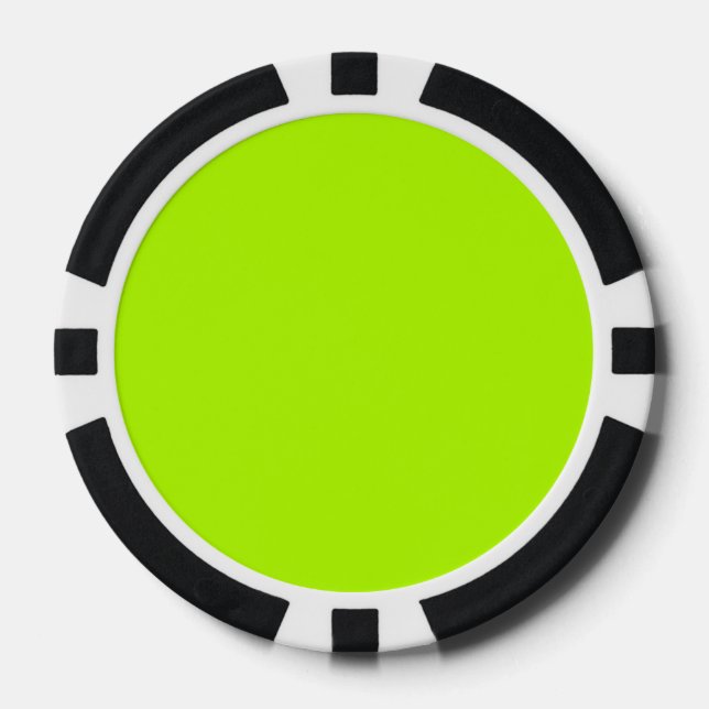 Die grüne Farbe des elektrischen Kalks ist für den Pokerchips (Vorderseite)