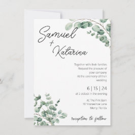 Die grüne Hochzeit mit Details Save The Date