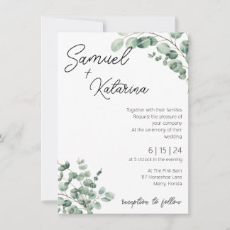 Die grüne Hochzeit mit Details Save The Date