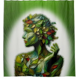 Die grüne Lady Duschvorhang