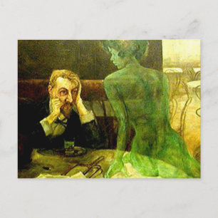 Die Grüne Märchen: Absinthe Postkarte