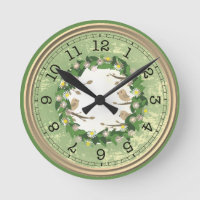 Die grüne Mauer mit Vögeln und Blume