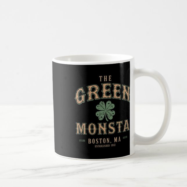 Die grüne Monsta-Outfits St. Patricks Day Boston N Kaffeetasse (Rechts)
