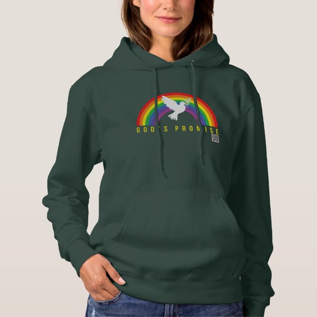 Die grüne Ohrfeige Gottes versprochene Taube Hoodie (Vorderseite)