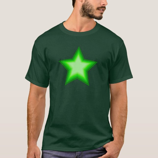 Die grüne Stufe Fünf Sterne - Sieben Stufen T-Shirt (Vorderseite)