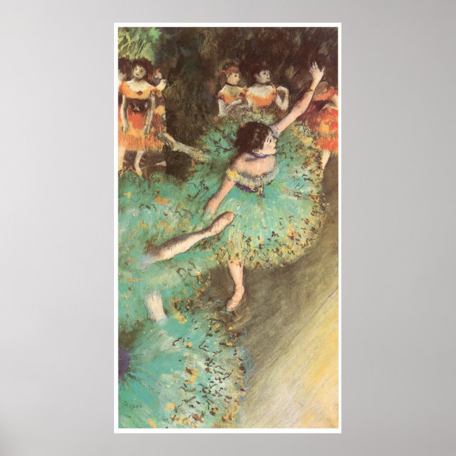 Die grüne Tänzerin, c. 1880, Edgar Degas Poster (Vorne)