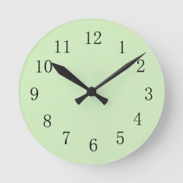 Die grüne Wall-Uhr des Blasses Tee Runde Wanduhr