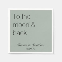 Die Grünen Jahrgänge auf dem Mond und zurück Serviette