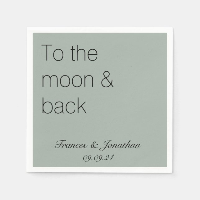 Die Grünen Jahrgänge auf dem Mond und zurück Serviette (Vorderseite)