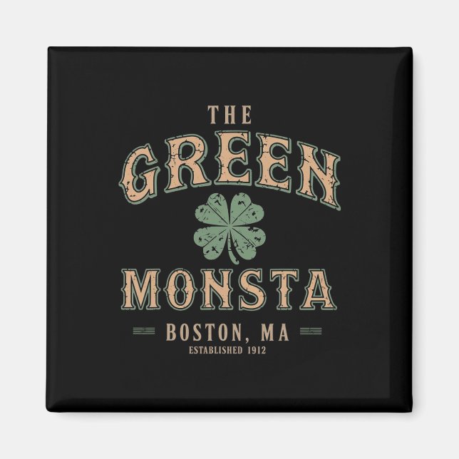 Die grünen Monsta-Outfits St. Patricks Day Boston  Magnet (Vorne)