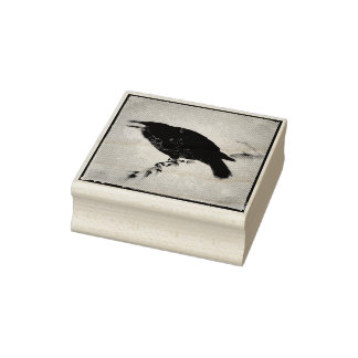 Die Grunge Crow Gummistempel