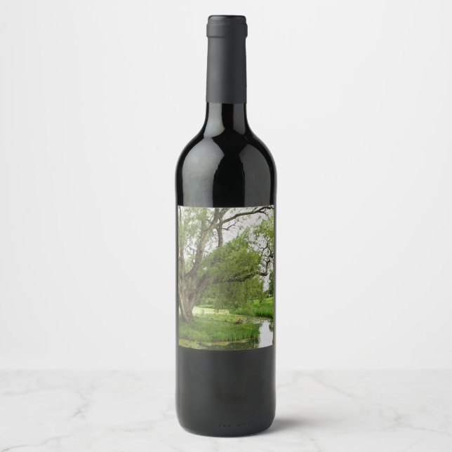 Die Grüntöne von großartigem vor Weinetikett (Vorderseite)