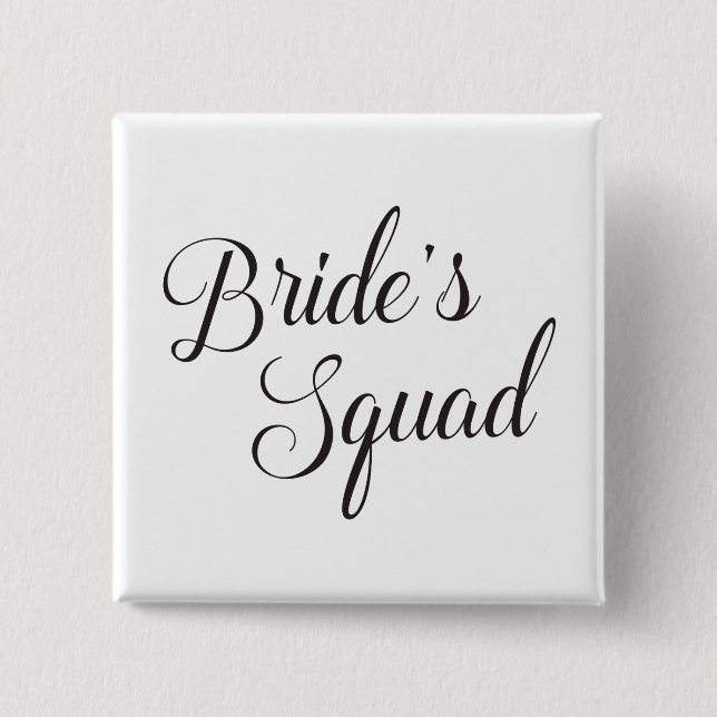 Die Gruppe der Junggeselinnen-Abschieds-Braut Button (Vorderseite)