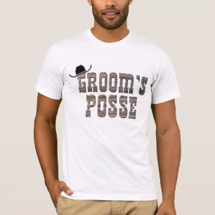 Die Gruppen-Shirt des Cowboy-Bräutigams T-Shirt