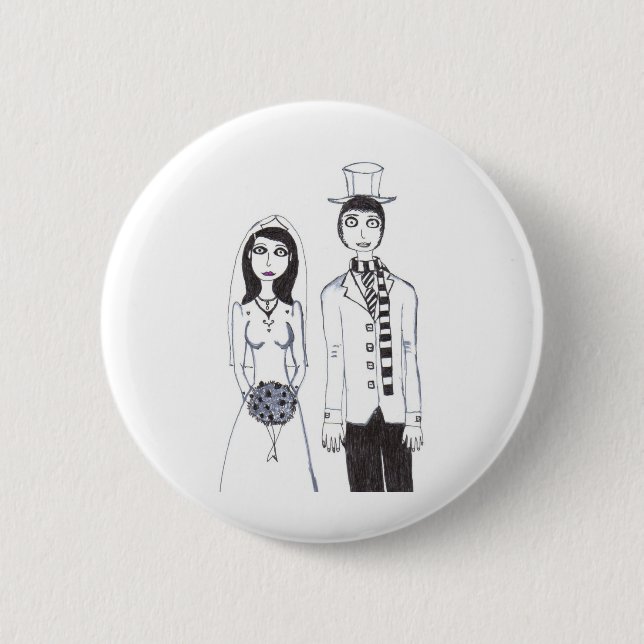 Die gruselige Hochzeit Button (Vorderseite)