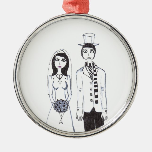 Die gruselige Hochzeit Ornament Aus Metall (Vorne)