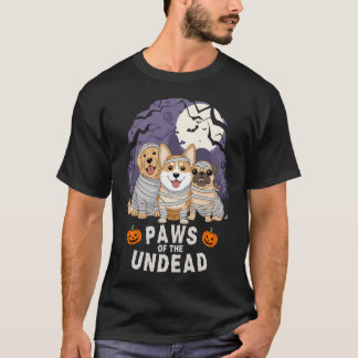 Die gruselige Jahreszeit Pfoten der Untoten: Hallo T-Shirt