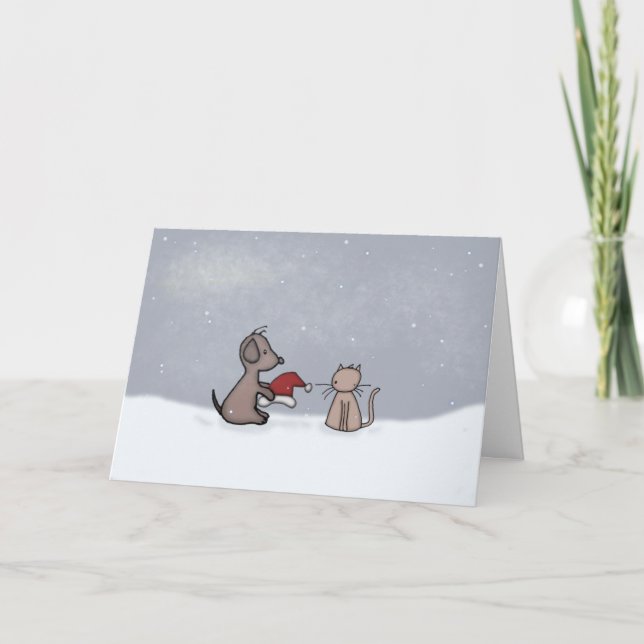 Die Gruß-Freunde der Jahreszeit Feiertagskarte (Vorderseite)