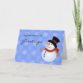 Die Gruß-Schneemann-Blizzard-Feiertags-Karten der Feiertagskarte