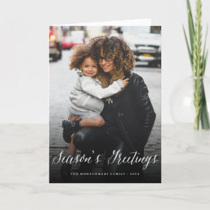 Die Gruß-Skript-Feiertags-Foto-Karte der Feiertagskarte