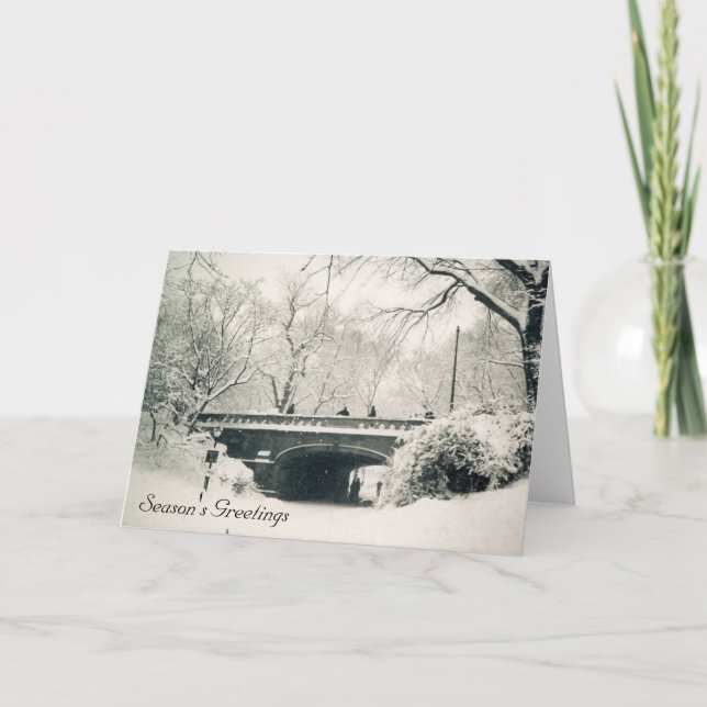 die Grüße Central- Parkjahreszeit Feiertagskarte (Vorderseite)