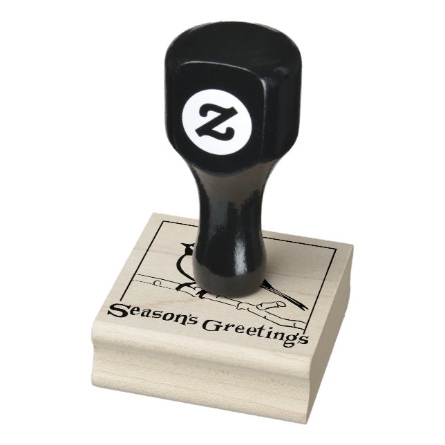 Die Grüße Chickadee-Briefmarke der Saison Gummistempel (Stempel)