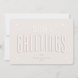 Die Grüße der blassrosa Jahreszeit sind die Retro- Feiertagskarte