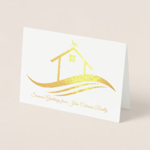 Die Grüße der Echten Anwesen Jahreszeit Elegantes  Folienkarte