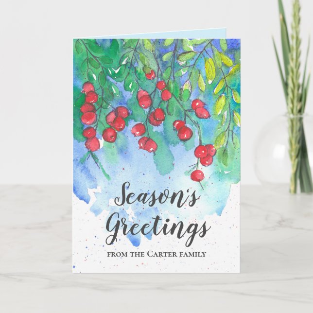 Die Grüße der Jahreszeit aus dem Personalisierten  Karte (Vorderseite)