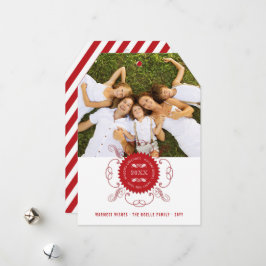 Die Grüße der Jahreszeit glücklich Neujahr Rotes S Feiertagskarte