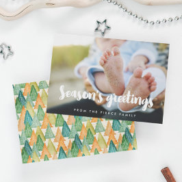 Die Grüße der Jahreszeit Modernes Foto der Familie Feiertagskarte