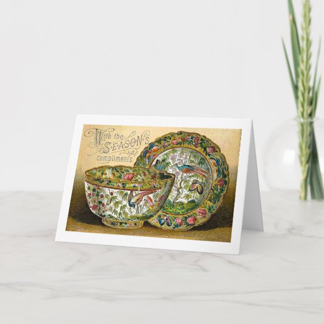 Die Grüße der Jahreszeit Vintag Feiertagskarte (Vorderseite)