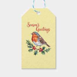 Die Grüße der Jahreszeit von fröhlichem Robin Geschenkanhänger