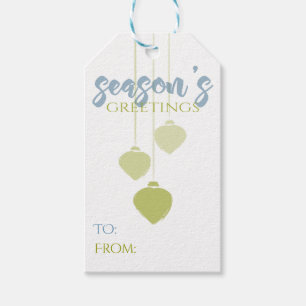 Die Grüße der Modernen Saison Minimal Holiday Baub Geschenkanhänger