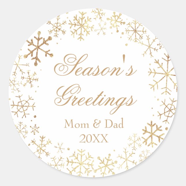 Die Grüße der personalisierten Jahreszeit Runder Aufkleber (Vorderseite)