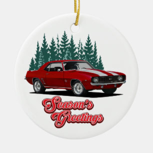 Die Grüße der Red Camaro Season Keramik Ornament