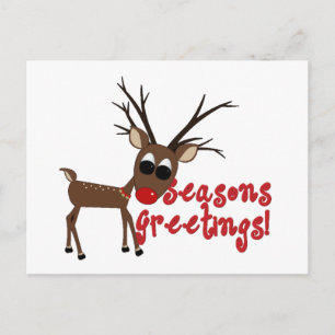 Die Grüße der Reindeer Season Feiertagspostkarte