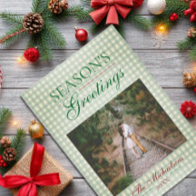 Die Grüße der Saison Gingham Weihnachten