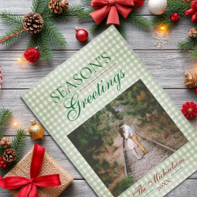 Die Grüße der Saison Gingham Weihnachten (Von Creator hochgeladen)