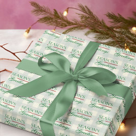 Die Grüße der Saison Gingham Weihnachten Geschenkpapier