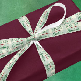 Die Grüße der Saison Gingham Weihnachten Satinband