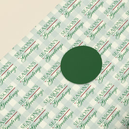 Die Grüße der Saison Gingham Weihnachten Seidenpapier