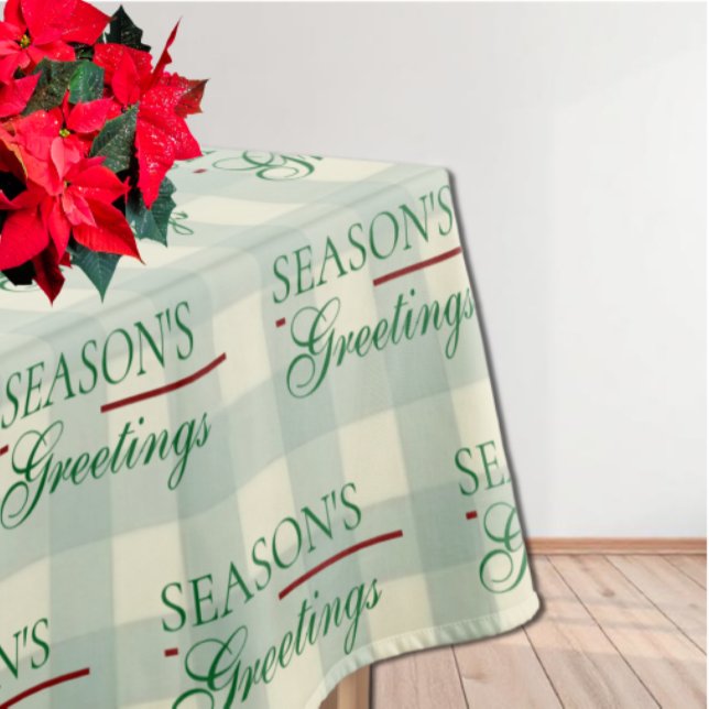 Die Grüße der Saison Gingham Weihnachten Tischdecke (Von Creator hochgeladen)