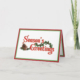 Die Grüße der Saison mit Pine Cones (für Unternehm Feiertagskarte