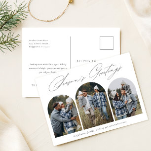 Die Grüße der Saison   Modern Arch 3 Foto Weihnach Postkarte