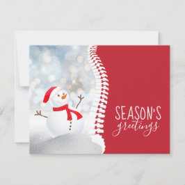 Die Grüße der Saison Snowman Spine Chiropractic Feiertagskarte