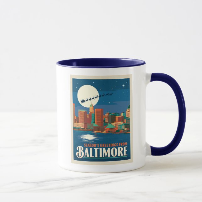 Die Grüße der Saison von Baltimore Tasse (Rechts)