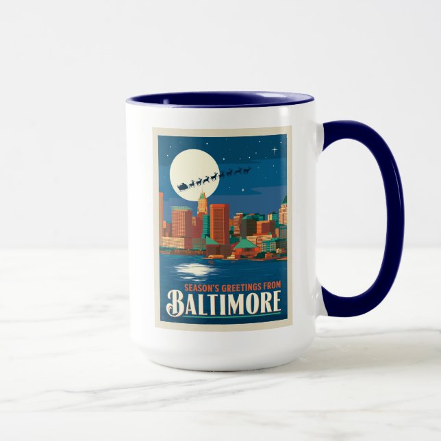 Die Grüße der Saison von Baltimore Tasse (Rechts)